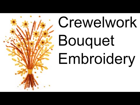 Crewelwork Bouquet embroidery