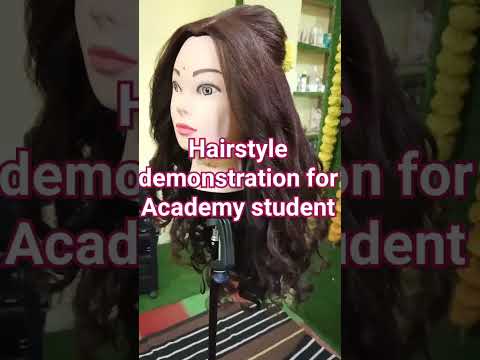 #hair #hairstyle #haircare #hairsetting #students #academy #demonstration @vijayamakeupartist