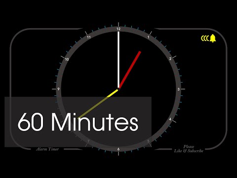 60 Minutes - Analog Clock Timer & Alarm - 1080p - Countdown