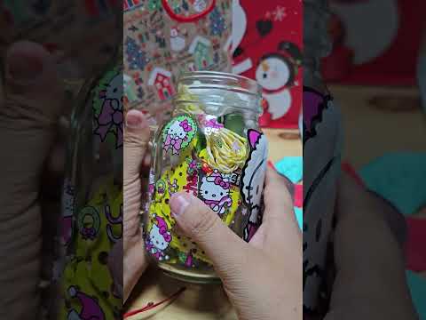 Intercambio de Mason Jar Navideño con Angelita #kawaii #hellokitty #navidad