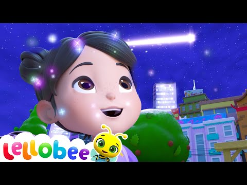 Stargazing and Wishing on Shooting Stars! 🌠✨ | 🌻Lellobee City Farm - Kids Playhouse Song Mix