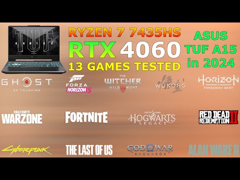 ASUS TUF A15 - Ryzen 7 7435HS RTX 4060 - Test in 13 Games in 2024