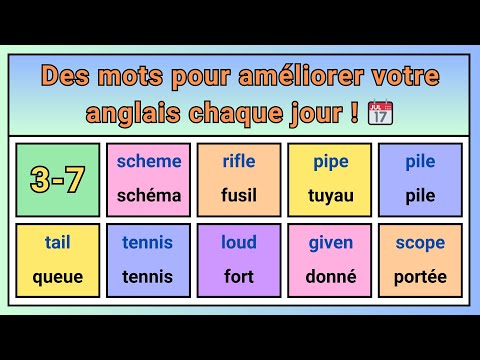 (Niveau 3-7)Apprenez l’anglais avec des mots de tous les jours - Pour débutants !