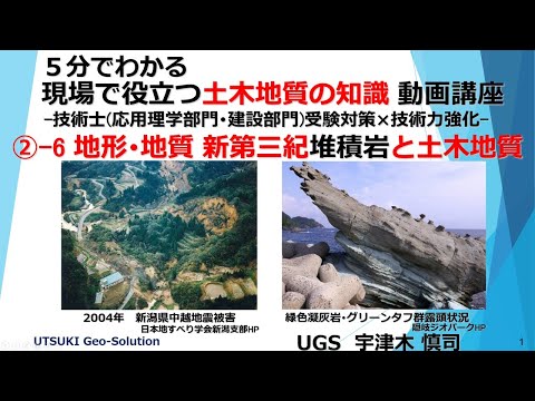 現場で役立つ土木地質の知識⑨　地形･地質 新生代新第三紀堆積岩と土木地質