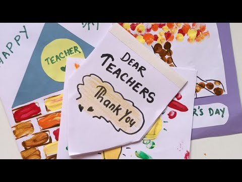 teachers day greeting card for kids |  teachers day card easy and beautiful | #kidscard #teachersday