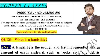 What is a landslide? ||