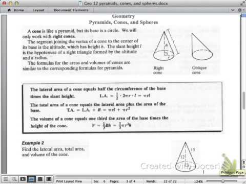 pyramid, cone, sphere (abbreviated)