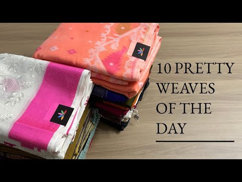 Detailed Daylight Video - 10 Pretty Sarees of the Day | Shop on www.fabk.in #fabksarees #weaves