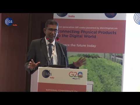 Mr. S. Swaminathan speaking at the National Conference on QR Code Implementation on Agri-Inputs