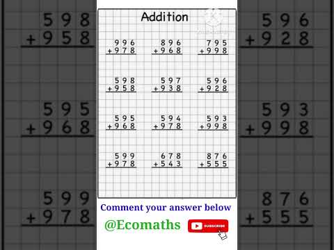 Addition Practice /  Give speed your math👍