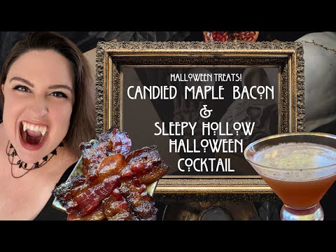 Adult Halloween Treats | Halloween Drink Recipe | Maple Candied Bacon