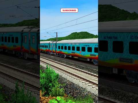 Train Simulator । Train High Speed Crossing in Railway Gate । WAP 7 Locomotive । Train Video #shorts