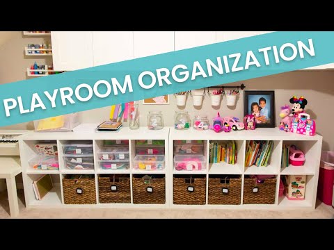 Kids Playroom Organization Tips and How to Display Child's Art Work | Making Labels with Cricut Joy