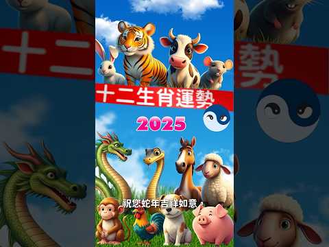 2025青木蛇火年 十二生肖運勢 吉祥祝福