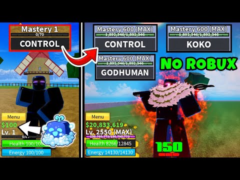 Full Body Haki Noob to Pro using Control Fruit | Mastered Koko | Unlocked God Human & Full Awakening