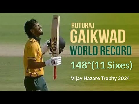 Ruturaj Gaikwad batting in Vijay Hazare Trophy 2024 | Ruturaj Gaikwad 148 runs