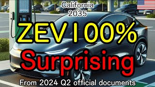 California 2035 ZEV 100% Surprising from 2024 Q2 official documents