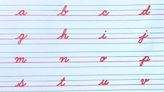 How to write English Cursive writing a to z  | Small letters abcd | Cursive handwriting practice abc