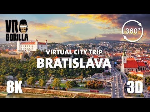 Bratislava, Slovakia Guided Tour in 360 VR (short)  - Virtual City Trip - 8K Stereoscopic 360 Video