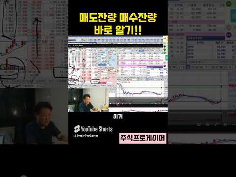 매도잔량 매수잔량 바로 알기 #초단타 #실전매매영상 #단타