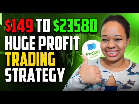 BINARY OPTIONS TRADING STRATEGY | HUGE PROFIT $149 TO $23580 ON POCKET OPTION WITH PARABOLIC SAR