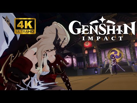 Raiden destroys Signora with one Slash |4k60fps #genshinimpact #genshinboss #omegatron #hoyoverse