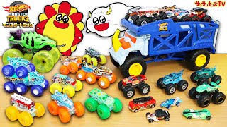 【対決】ホットウィールの運動会をイッキ見！プールやマグマでモンスタートラックたちがレースバトル！HotWheels・子供向け知育教育★サンサンキッズTV★