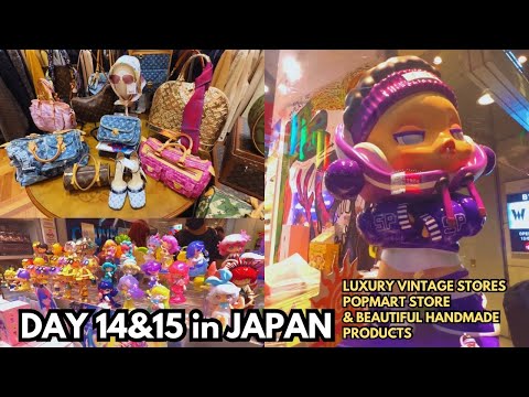 Day 14&15 in JAPAN | LUXURY Vintage stores in Tokyo |POPMART Store| Buy Handmade products in Asakusa