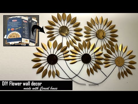 Unique and Easy Wall decor made with Cereal boxes l l Best out of waste