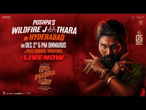 Pushpa's WILDFIRE JATHARA in Hyderabad LIVE | Pushpa 2 The Rule | Allu Arjun | Sukumar | Rashmika