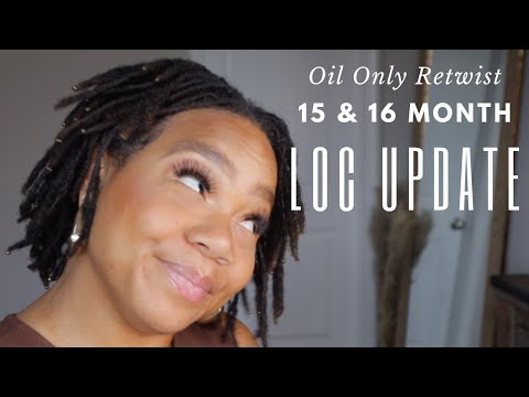 I RETWISTED MY LOCS WITH OIL ONLY! 15 & 16 Month Loc Update