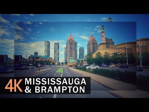 Mississauga & Brampton 4K60fps - Driving Ontario, Canada