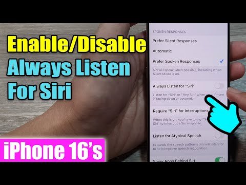 iPhone 16/16 Pro Max: 🎙️ How to Enable/Disable Always Listen for Siri on iPhone 📱