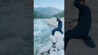 Mountains and water🥀 #explore #travel #northpakistan #heaven #peace #nature