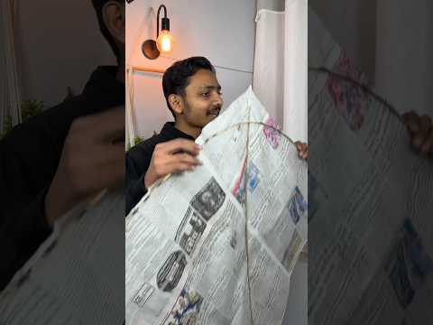 MAKE BIG KITE WITH NEWSPAPER