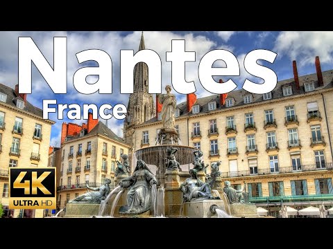 Nantes, France Walking Tour (4k Ultra HD 60 fps) - With Captions