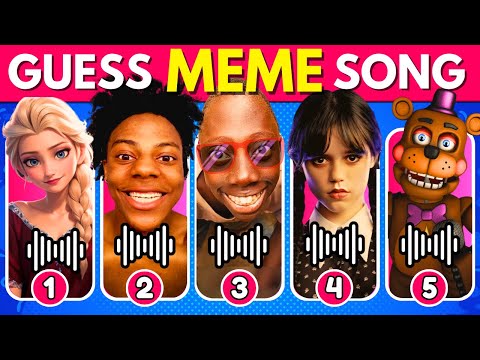 Guess The Meme & Youtuber By Song🎤🎵🔥Tenge Tenge, Salish Matter, MrBeast, Freddy, Skibidi⭐📢