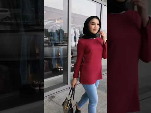 Zoe Arissa Muslimah Blouse Como Crepe New Fashion