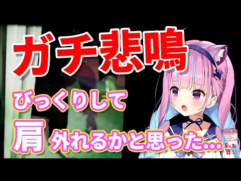 【湊あくあ】例外配達でガチ悲鳴をあげるあくたん、魂が抜け、肩が外れかけてしまう※ホラー注意【ホロライブ切り抜き】