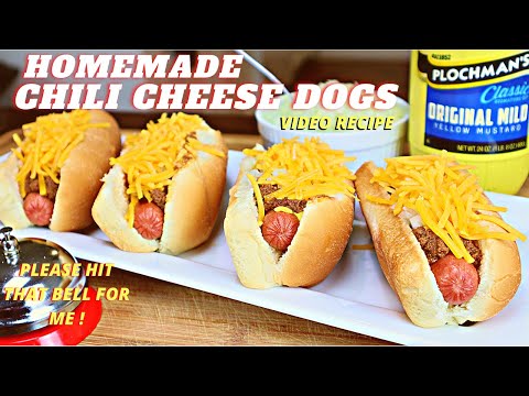 BEEF CHILI DOG | HOW TO MAKE BEST BEEF CHILI CHEESE DOGS EVER | HOMEMADE CHILI HOT DOG VIDEO RECIPE