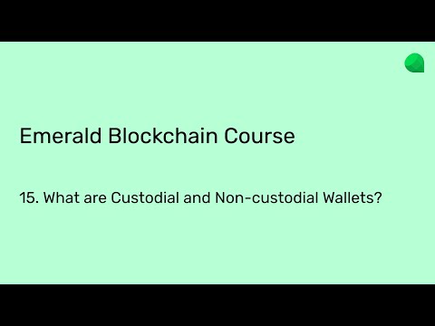 Emerald Blockchain Course: 15. What Are Custodial and Non-custodial Wallets?