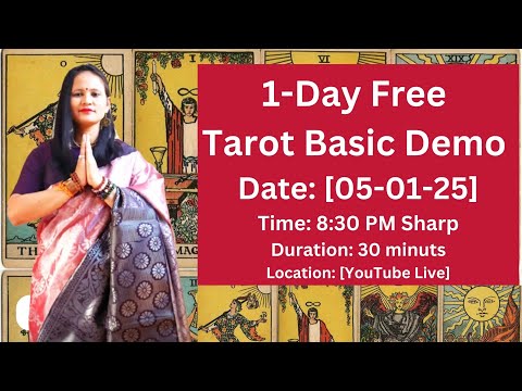 Join Us for a Free Basic Tarot Demo Course on YouTube Live Tonight at 8:30 PM! 🌟#Tarot #LearnTarot