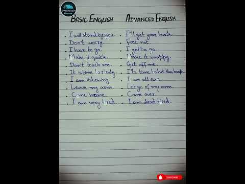 Basic English vs Advanced English Sentences #shorts #youtubeshorts #education #learnenglish #english