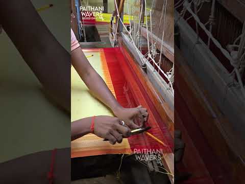 Making if Pure Silk Paithani Saree Artist #saree #handloom #traditional #wear #manufacturing