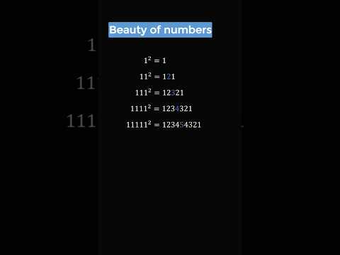 Beauty of numbers