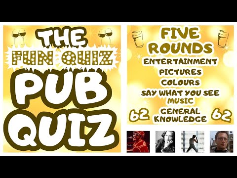 Pub Quiz No62 - 5 Different Rounds - 35 Questions & Answers - 56 Points to Win. trivia/quiz Fun Quiz