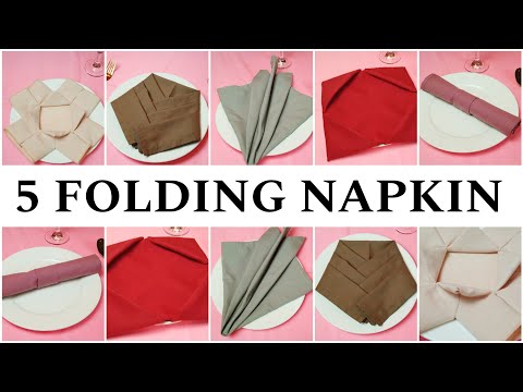 5 FOLD DESIGN NAPKIN FOLDING