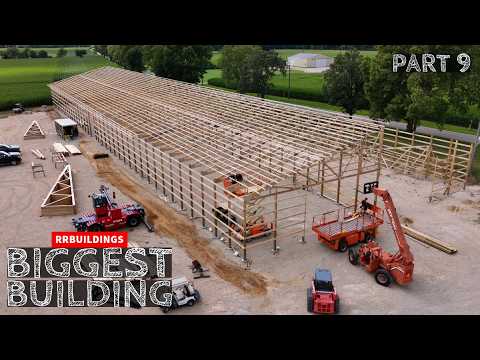 BIGGEST Building's Trusses: First Half COMPLETED