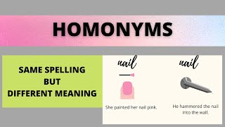 HOMONYMS | Explanation and Examples | Confusing English Words | Quick Vocabulary