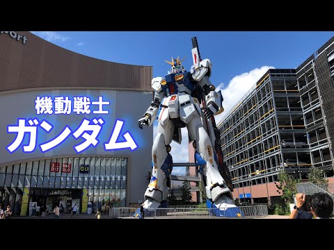 【機動戦士ガンダム 】実物大ν(ニュー)ガンダム立像　ららぽーと福岡　[Mobile Suit Gundam] Life-size ν (New) Gundam Statue